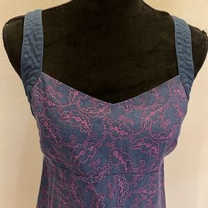 Patagonia Island Hemp Tank Top, button back, empire waist, size 6